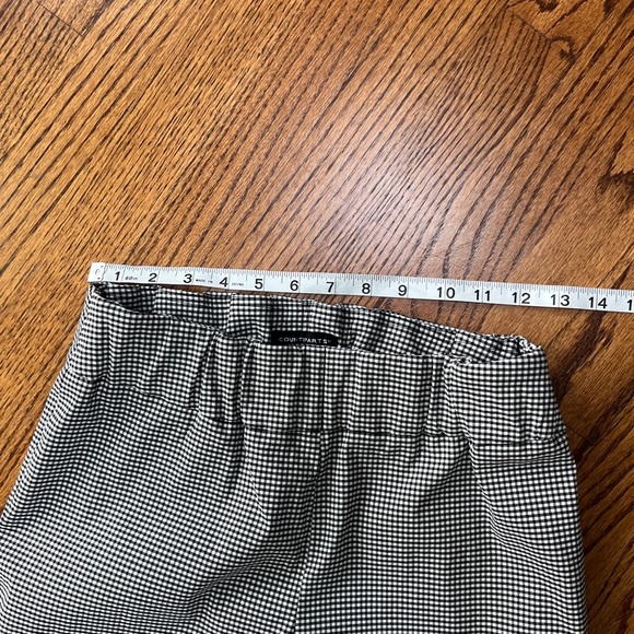 Checkered Pull On Black and White Ankle Pants - Picture 5 of 7